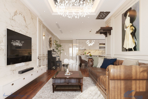 Thiết kế thi công chung cư căn hộ 128m2 Ngoại Giao Đoàn